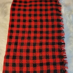Red and Black Checkered Scarf 50x48